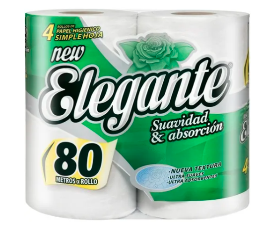 Papel Higienico Elegante Ultra Suave 4x80mts